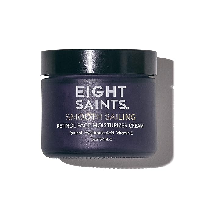 Eight Saints Retinol Facial Moisturizer Cream, For Firming Face, Neck & Eye Wrinkles and Lines, Deep Hydrating Lotion, Fragrance-Free, 2 Ounces-FemmiqueWomen