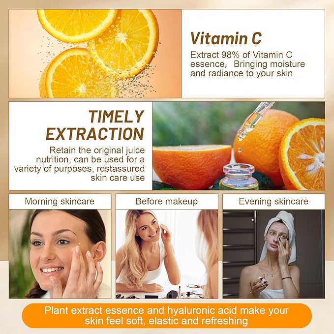 10 Pcs Skin Care Sets Face Care Set for Women Includes 1 Pcs Cleanser, Toner, Lotion, Eye Cream, Serum, Face Cream, Lip Balm and 3 Facial Masks Skincare Gift for Girls (Vitamin C)-FemmiqueWomen