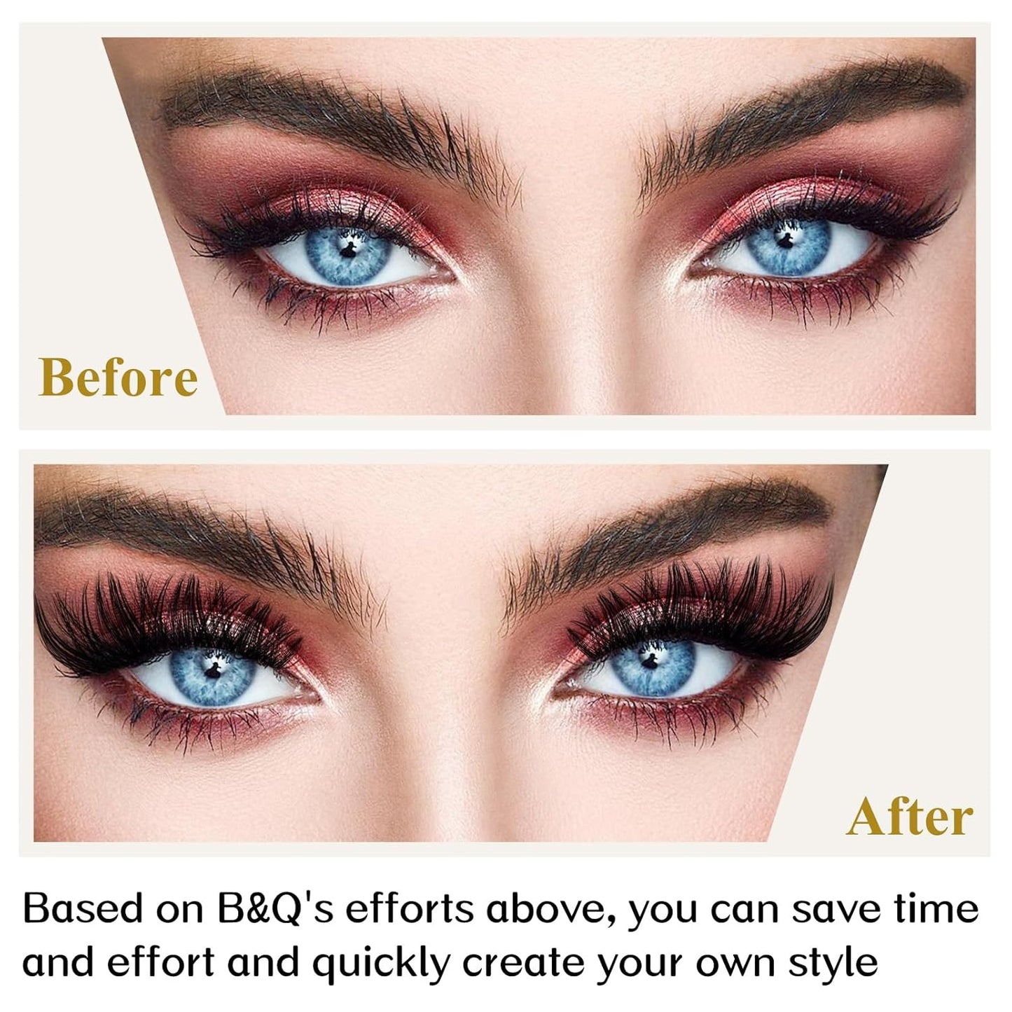 Lash Clusters B05 D Curl 16 mm DIY Eyelash Extensions 72 Clusters Lashes C D Curl B&Qaugen Fluffy Individual Lashes Eyelash Clusters Extensions Individual Lashes Cluster DIY at Home (B05,16 mm)-FemmiqueWomen