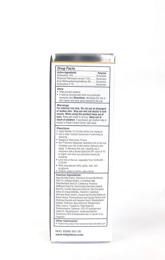 Trilipiderm All-Body Moisture Retention Crème Broad Spectrum SPF 30 with Vitamin D – 2-PACK of Travel-Size 3 Ounce Tubes – Plant-Based All-Day Hydration, Sunscreen for Body and Face-FemmiqueWomen