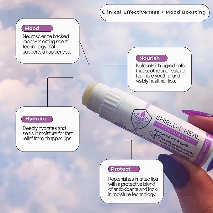 2 Pack - Botanical Lip Balm with Aromachology, Mood-Boosting Fragrance Technology, Soothes Chapped Lips & Relieves Dryness, Silky Smooth Texture Warms on Contact (2 Pack)-FemmiqueWomen