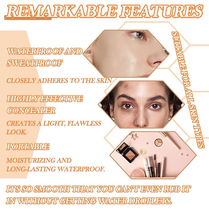 3 Colors Correcting Concealer Makeup Cream Contour Palette,Cream Makeup Palette,Contouring Foundation Highlighting Concealer Palette with Bursh,Professional Concealer Foundation Palette for Women-FemmiqueWomen