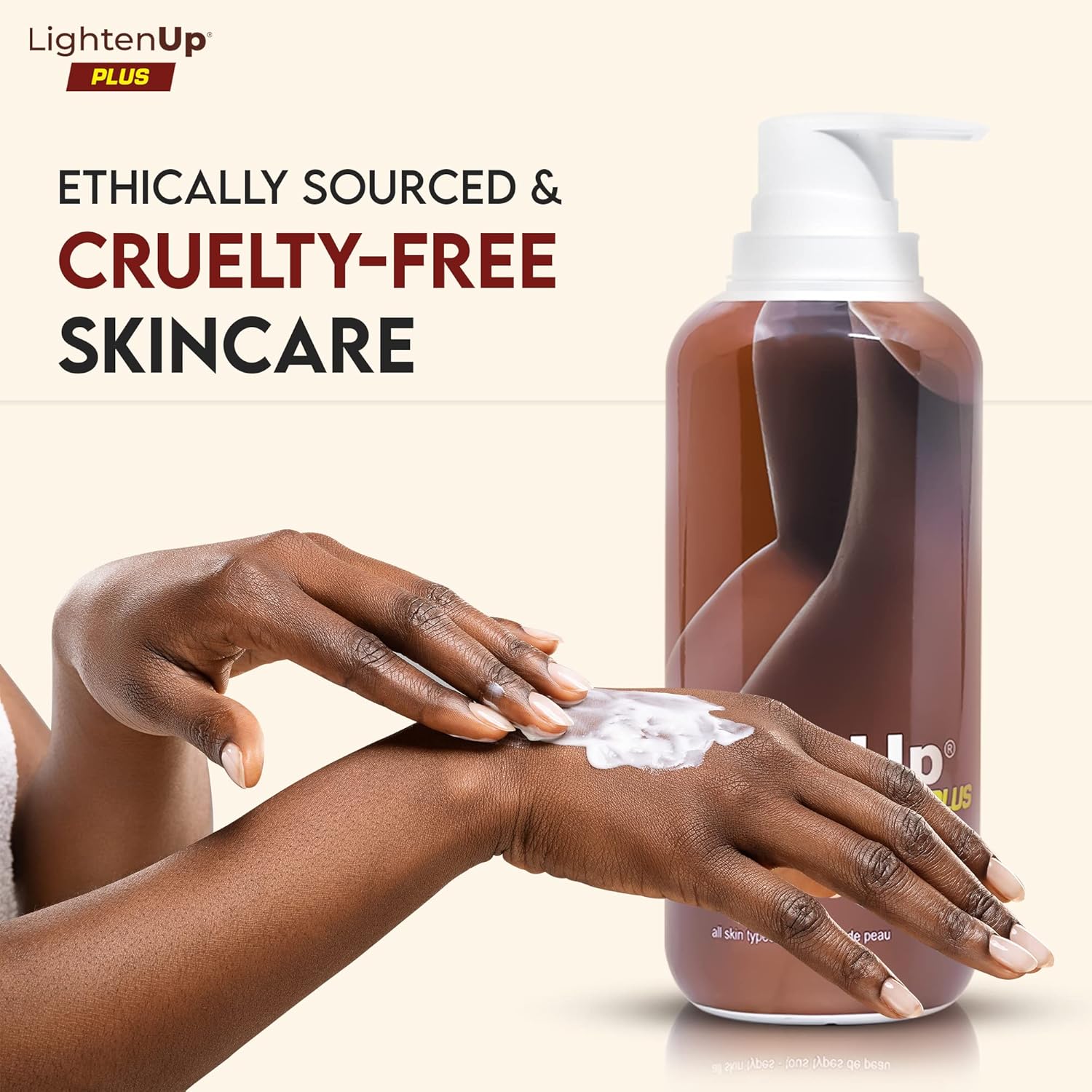 OMIC Lighten-Up Skin Brightening Lotion - 13.5 Fl oz / 400ml - Moisturizing, Hydrating Body Lotion for Body, Knees, Elbows, Hands, Underarms, with Jamaican Castor Oil and Shea Butter-FemmiqueWomen