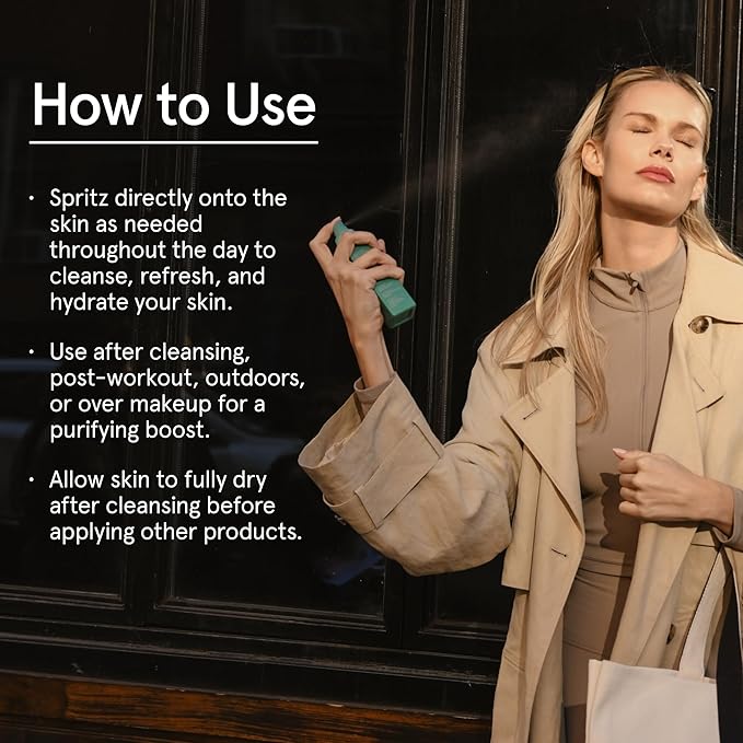 Barefaced Clean Slate Spritz 4 Fl Oz - Hypochlorous Acid Mist for Face & Body, Cleanses Skin on the Go, Setting Spray For Makeup, Boosts Hydration, Reduces Redness, and Soothes Sensitive Skin-FemmiqueWomen