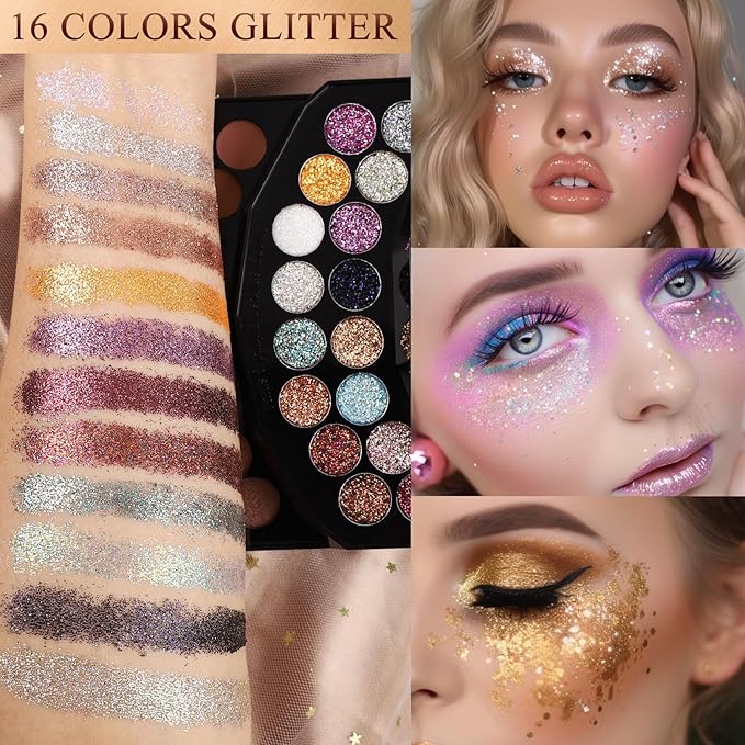 109 Colors Makeup Kit for Women Girl Full Kit Gift Set with Mirror All in One Make up Palette Included Eyeshadow Glitter Lipstick Concealer Eyeliner Eyebrow Highlighter Contour Blusher Compact PowderN-FemmiqueWomen