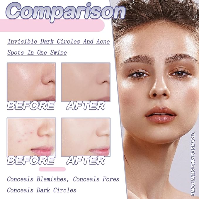 2PCS Tri Color Corrector Face Concealer Palette Set with Brush,Moisturizing Long Lasting Waterproof Color Correcting Concealer Full Coverage Cream Contour Foundation Makeup Palette Kit-FemmiqueWomen