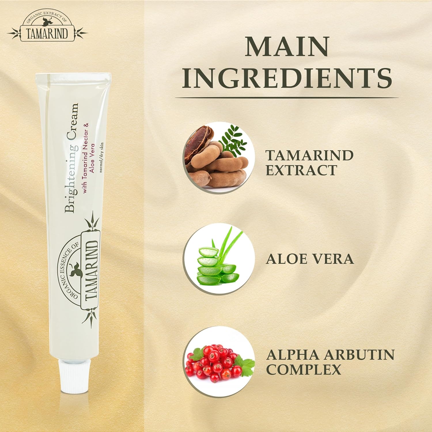 Organic Extract of Tamarind, Skin Brightening Cream - 1.7 fl oz / 50 ml - Dark Spot Cream for Hands, Knuckles, Body, Face, Underarm, Intimate Areas, with Glycering, for Men and Women-FemmiqueWomen