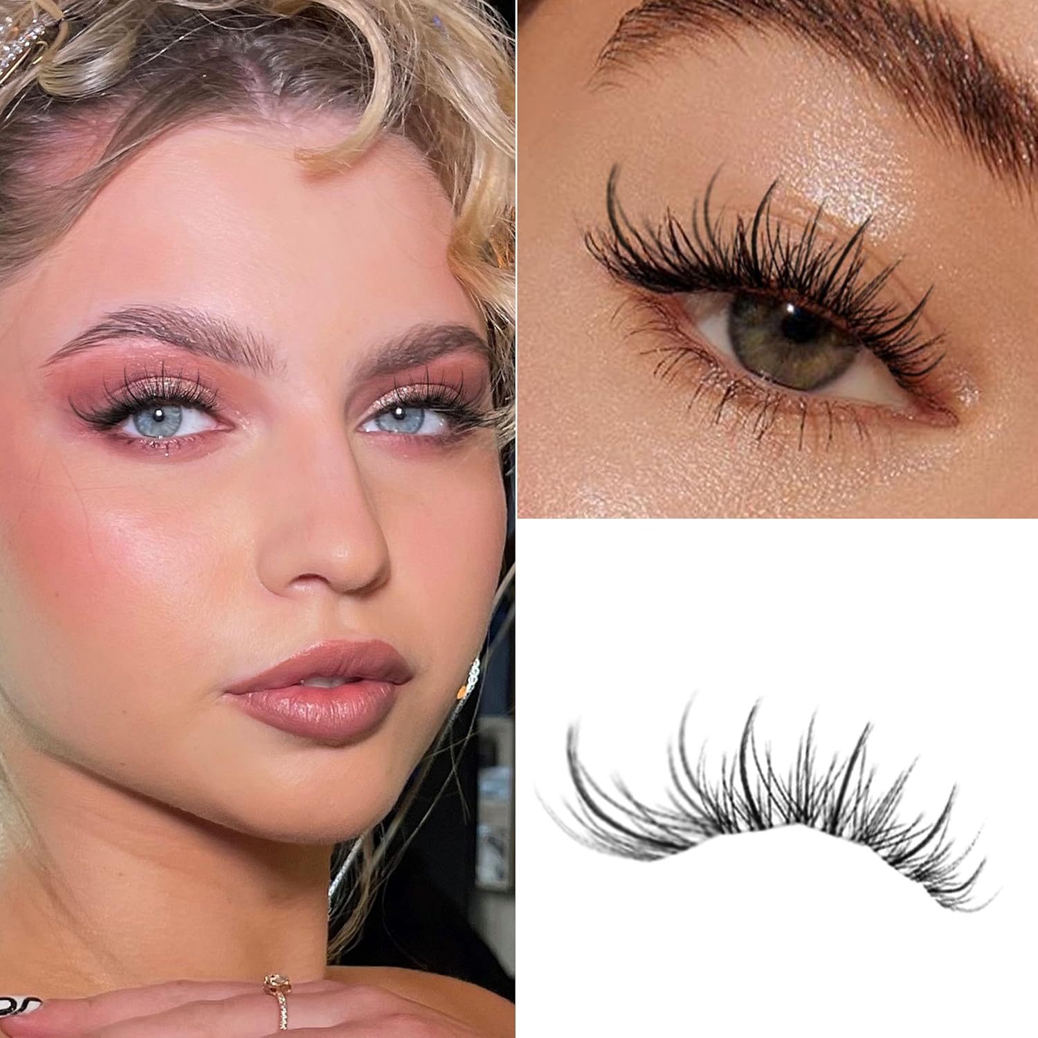 120Pcs Clear Band Lash Clusters 10-14mm Natural Look Cluster Eyelashes C Curl Resuable Invisible Band Individual Cluster Lashes(77)-FemmiqueWomen