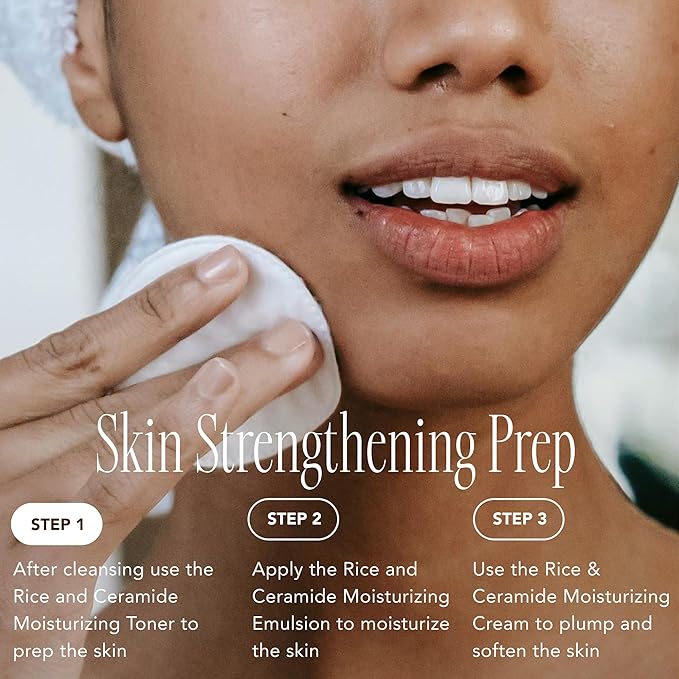 The Face Shop Rice Ceramide Moisturizing Toner - Rice Extract Rice Toner for Face - Strengthens Skin Barrier - Hydrating Targets Dryness - Lightweight Face Moisturizer - Glow Essence Korean Skin Care-FemmiqueWomen