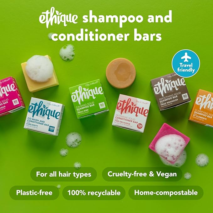 Ethique Curl Defining Solid Sulfate Free Shampoo Bar for Curly Hair - Professor Curl - Vegan, Eco-Friendly, Plastic-Free, Cruelty-Free, 3.88 oz (Pack of 1)-FemmiqueWomen