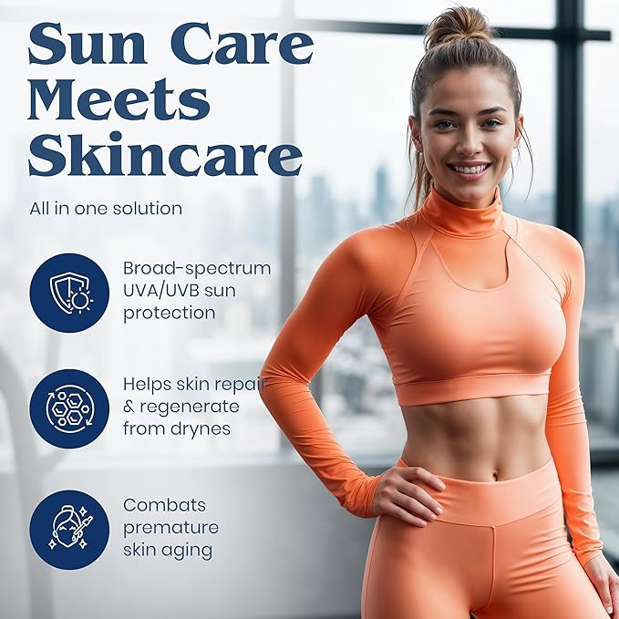 Clear Choice Travel Size Sunscreen for Face SPF 45, Mineral Oil Free Sunblock & Light Moisturizer with Zinc Oxide, Reef-Safe, Broad Spectrum, No White Cast, Dermatologist Recommended 2oz-FemmiqueWomen