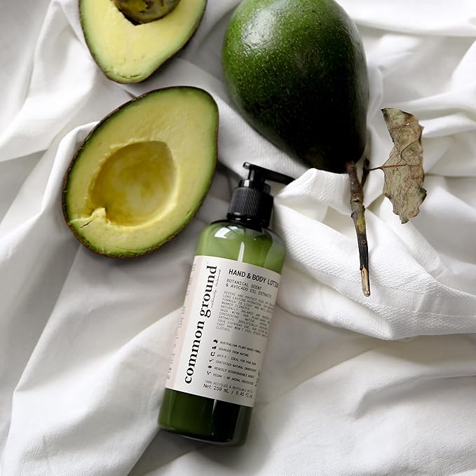 COMMON GROUND Natural Lotion Moisturizer - Paraben & Cruelty Free - Non Greasy, Vegan, Plant-Based, Avocado Oil - All, Men, Women, Eczema, Sensitive Skin (2 x 8.4 fl oz)-FemmiqueWomen