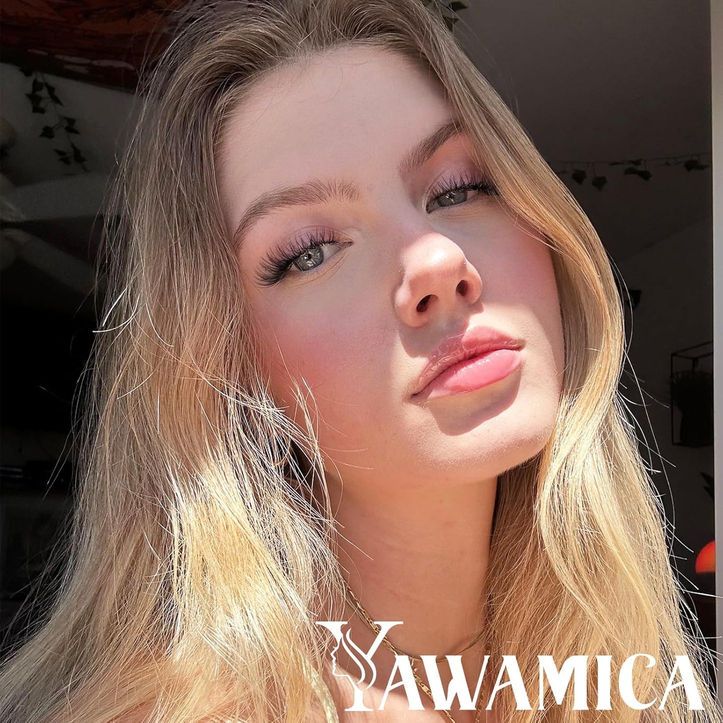 Yawamica Natural Self Adhesive Lash Clusters 10-16mm Reusable Press On Lashes No Glue Needed Eyelash Clusters Invisible Clear Band Pre Glued Cluster Lashes for Effortless Salon Eyelash Extension Look-FemmiqueWomen