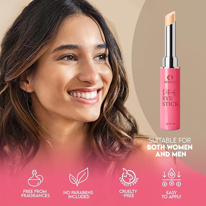 Instant Eye Bag Remover, Retinol Eye Cream for Dark Circles, Under Eye Brightener Stick, Under Eye Cream Anti Aging, Eye Cream for Wrinkles, Brightening Eye Cream for Puffiness and Bags-FemmiqueWomen