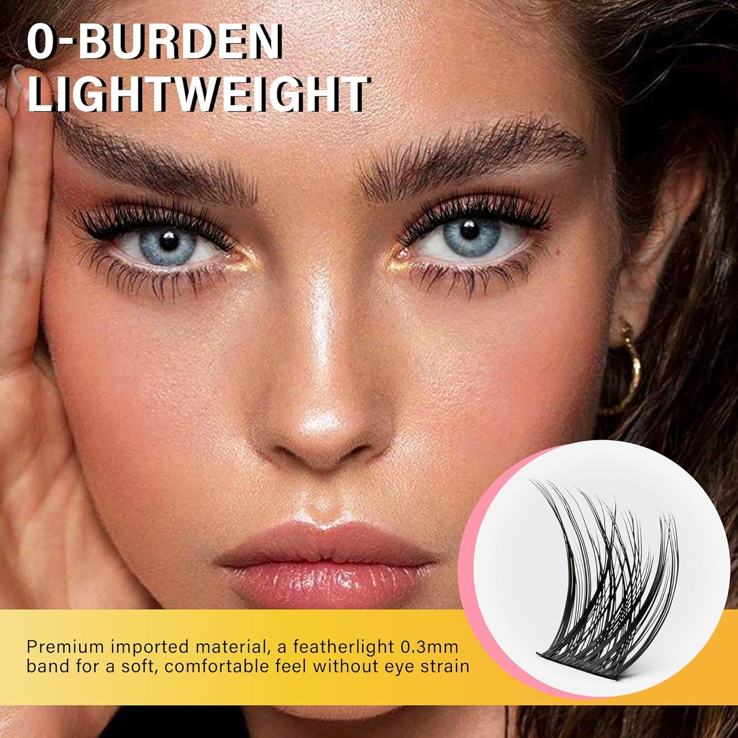 Lash Clusters 8-16mm, False Eyelashes 132pcs, Cluster Eyelash Extensions Matte Black Soft, Diy Lash Extensions D Curl Natural Lash Clusters Faux Mink Lashes Wispy（Breeze,132pcs,0.07,D,8-16MIX)-FemmiqueWomen