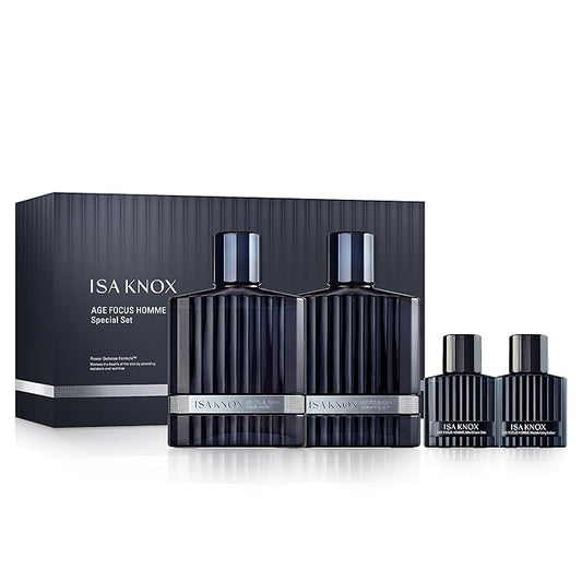 ISA KNOX Age Focus Homme (Premium Skincare Gift Set, 12.2fl oz) - Even Skin Tone & Wrinkle Care. Toner and Lightweight Moisturizer Set , Niacinamide, Adenosine | Korean Skincare,-FemmiqueWomen