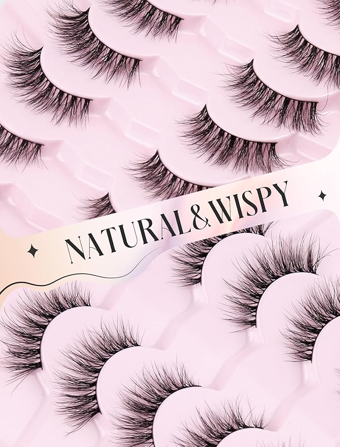 Wispy Lashes Natural Lashes Fake Lashes Natural Look False Eyelashes Natural Eyelashes Wispy Fake Eyelashes Cat Eye Lashes UP12-FemmiqueWomen