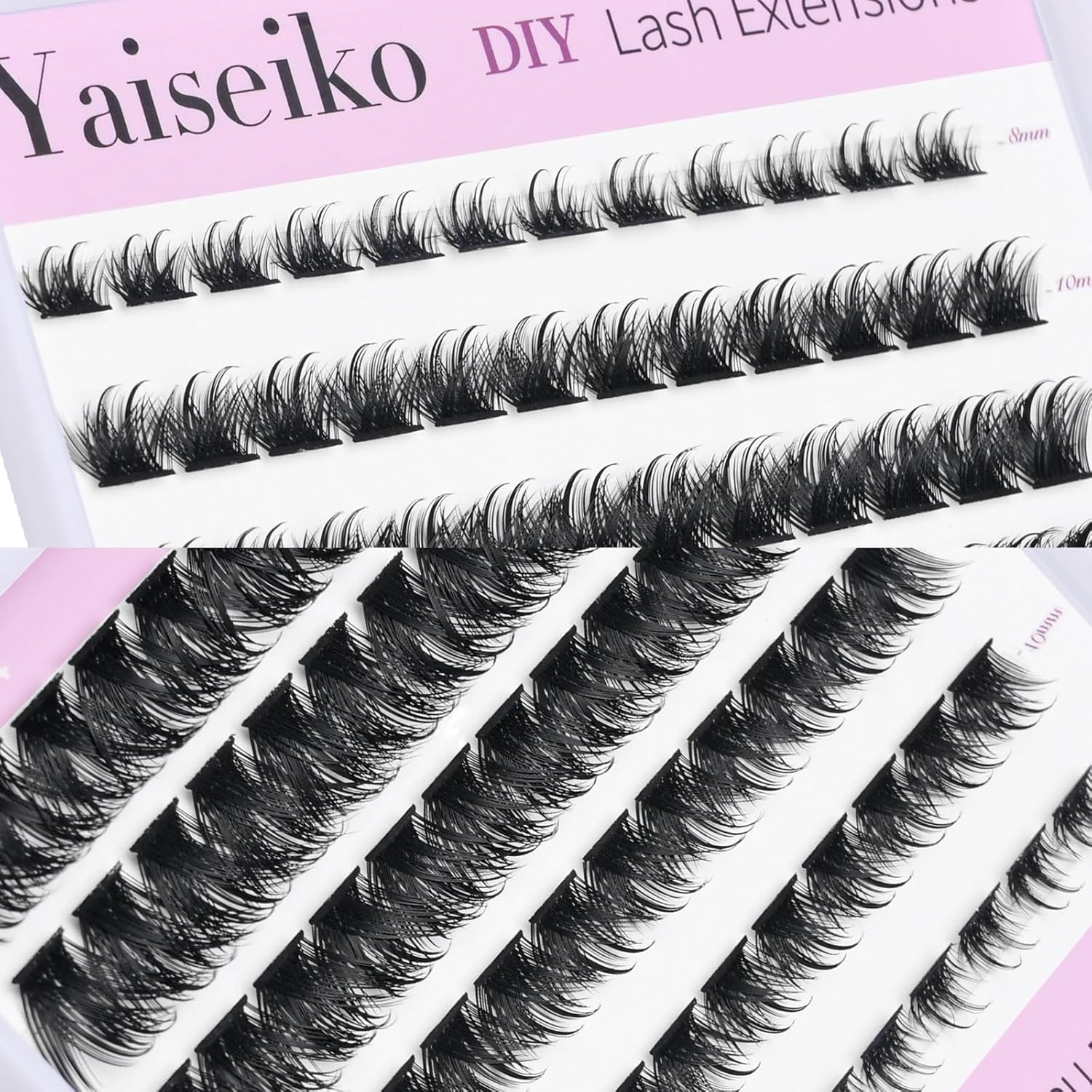 Clusters Lashes 72 PCS Eyelash Clusters D Curl 8-16 Individual Lashes Wispy Volume False Eyelashes DIY Eyelash Extension at Home by Yaiseiko-FemmiqueWomen