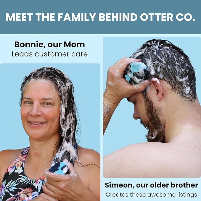 Otter co. Biotin Detox Shampoo Bar – Charcoal & Tea Tree Oil, Rosemary, Turmeric, Green Tea, Zinc – Vegan, Sulfate Free & Non Toxic – Women and Mens Shampoo, All Hair Types, Made in USA-FemmiqueWomen