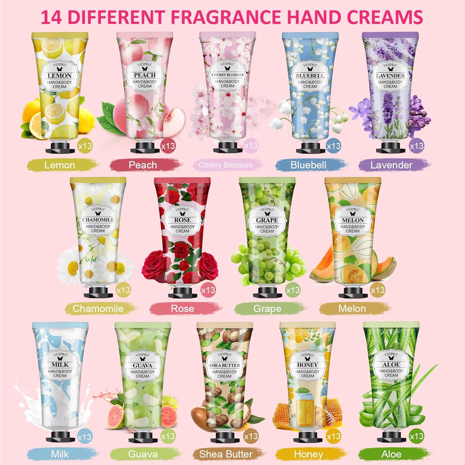182 Pack Hand Cream Set For Women, Hand Lotion for Bridal Shower Favors, Thank You Gifts, Bridesmaid Gifts, Birthday Gifts and Small Gifts for Women, Hand Lotion Travel Size for Dry Cracked Hands-FemmiqueWomen