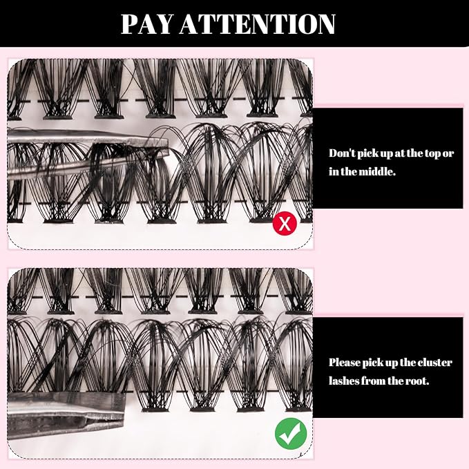 Lash Clusters 320pcs Individual Lashes 30D&40D&60D DIY Lash Extensions D Curl Lash Clusters False Eyelashes Natural Look 11-20mm Mix Cluster Eyelash Extensions EASY TO USE (30D+40D+60D-0.07D)-FemmiqueWomen