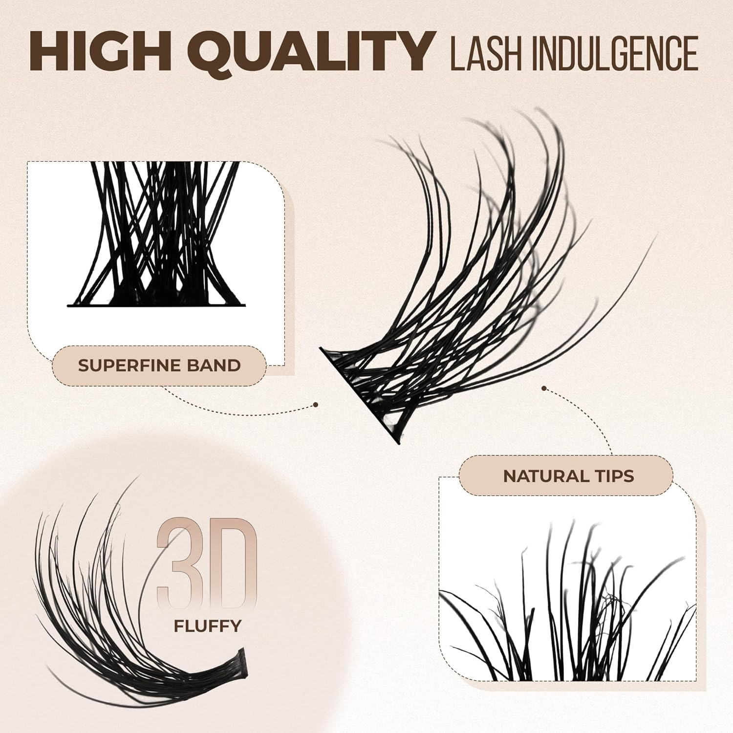 PopUp Cluster Lashes Wispy Cluster Eyelash Extensions 3D DIY Lash Clusters 10-16mm Multilayered Eyelash Clusters, Reusable Fluffy Individual Lashes Cluster(BDD06)-FemmiqueWomen