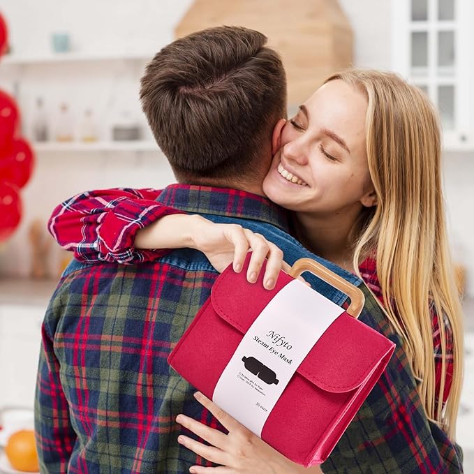 30PCS Steam Eye Mask, Unscented, Travel Bag, Self-Heating Eye Mask, Eye SPA Mask, Relieve Eye Strain Fatique, Dark Circles,Puffiness-Barbie Pink(30pcs)…-FemmiqueWomen