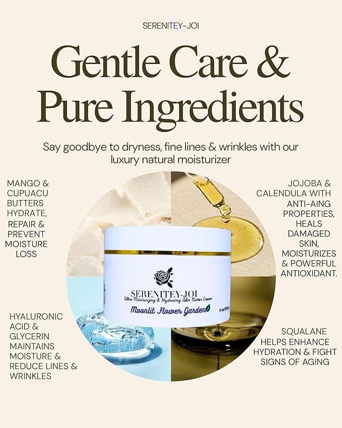 Ultra Moisturizing & Hydrating Body Butter Cream with Botanical Oils, Natural Ceramides, Hyaluronic Acid, Squalane, Cupuacu & Mango Butters-Heal, Soften & Repair Dry Skin 8oz-FemmiqueWomen