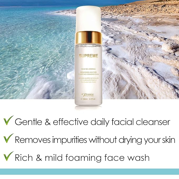Premier Dead Sea Supreme Brightening & Pore Clarifying Cleansing Foam 5.1 Fl oz-FemmiqueWomen