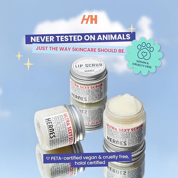 100% Natural Lip Scrub for Soft, Smooth Lips, Vegan Lip Scrub Gentle Exfoliator for Chapped and Dry Lips. 2 pc Coconut Lip Exfoliator Set lip exfoliator.-FemmiqueWomen