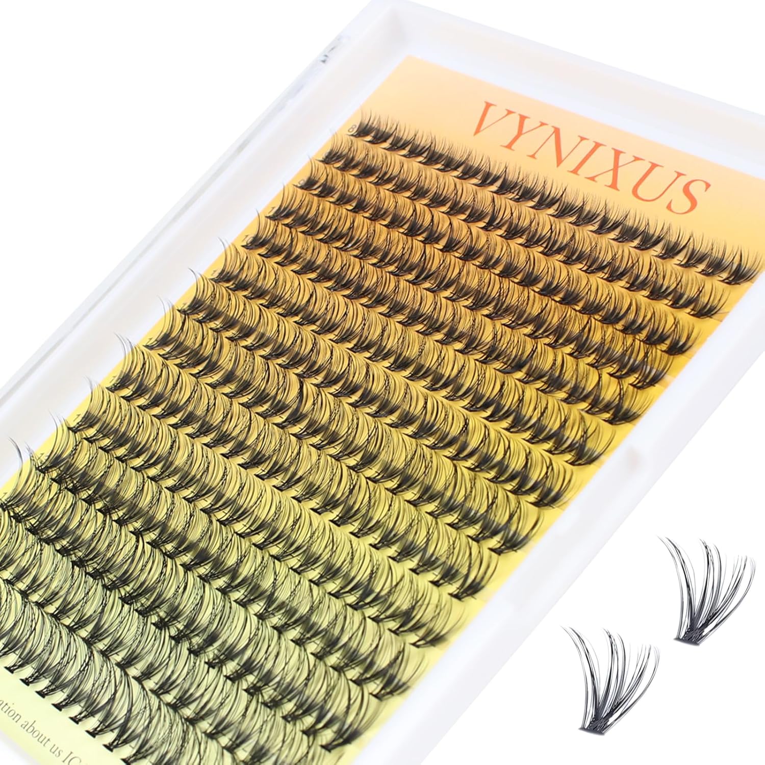 Eyelash Clusters VYNIXUS Lash Clusters Wispy Individual Lashes Cluster Eyelash Extensions D Curl DIY at Home Natural Cluster Lashes (20D-0.07D-Mix8-16)-FemmiqueWomen