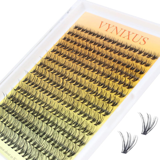 Eyelash Clusters VYNIXUS Lash Clusters Wispy Individual Lashes Cluster Eyelash Extensions D Curl DIY at Home Natural Cluster Lashes (20D-0.07D-Mix8-16)-FemmiqueWomen