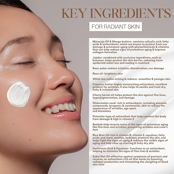 Ultra Moisturizing & Hydrating Body Butter Cream with Botanical Oils, Natural Ceramides, Hyaluronic Acid, Squalane, Cupuacu & Mango Butters-Heal, Soften & Repair Dry Skin 8oz-FemmiqueWomen