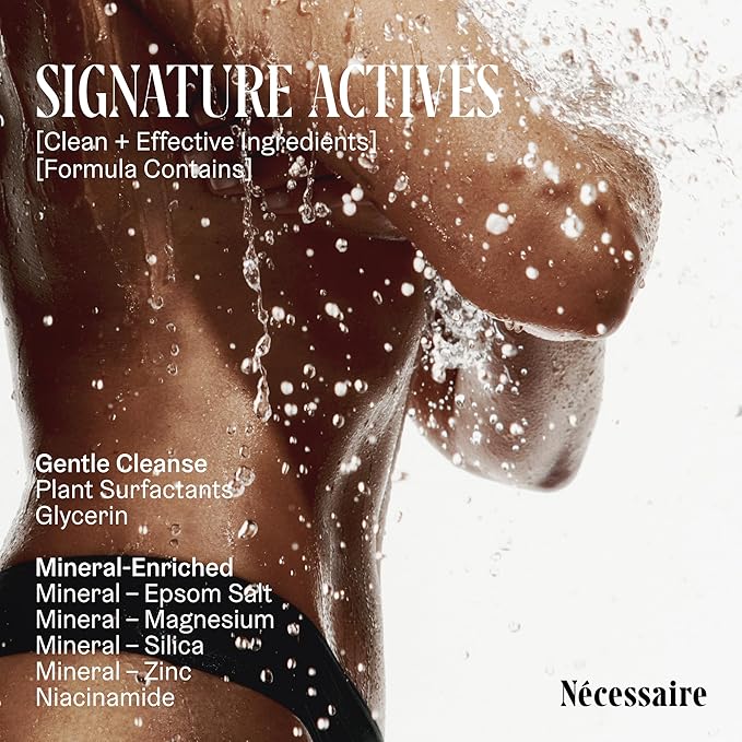 Nécessaire The Body Wash Santal. Natural Body Wash for Women & Men, Therapeutic Shower Gel with Epsom Salt + Minerals. Gel Cleanse,16.9 fl oz.-FemmiqueWomen