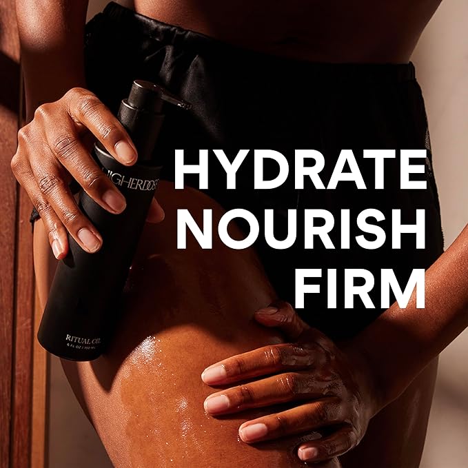 HigherDOSE Ritual Oil - Ayurvedic Daily Nourishing Body Oil for Dry Skin - Moisturizing Body Oil Enriched with Sea Buckthorn & Essential Oils to Deliver Nourished, Toned & Glowing Skin (5 Fl Oz)-FemmiqueWomen
