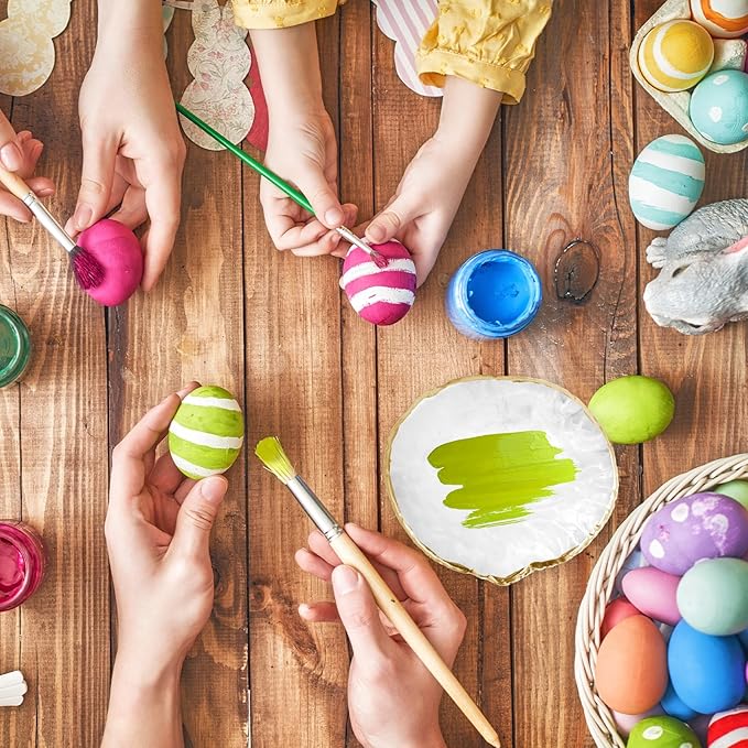 2pcs Resin Nail Art Palette Nail Painting Mixed Color Palette Gold Edge Round Makeup Holder Heart Shape Nail Polish Plate Cosmetic Mixing Tools Nail Gel Display Board-FemmiqueWomen