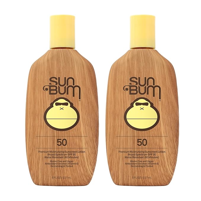 Sun Bum Original SPF 50 Sunscreen Lotion | Vegan and Reef Friendly (Octinoxate & Oxybenzone Free) Broad Spectrum Moisturizing UVA/UVB Sunscreen with Vitamin E | 8 oz (Pack of 2)-FemmiqueWomen