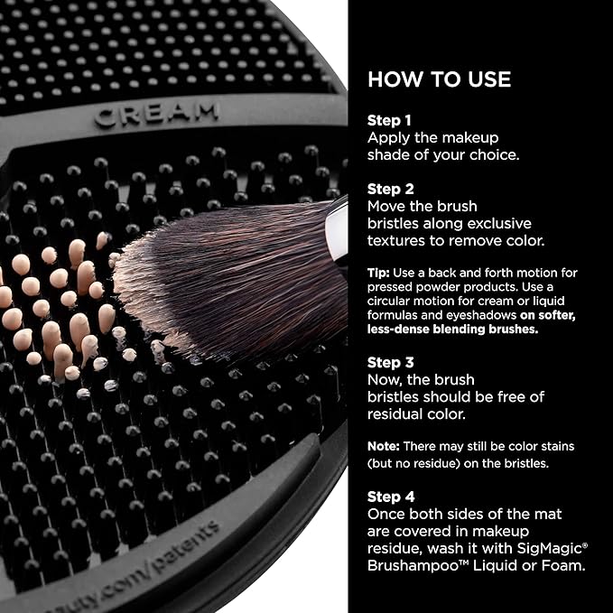 Sigma Switch by Sigma Beauty – Silicone Makeup Brush Cleaner for Switching Shades and Pigments, Switch Cleaning Mat for Superior Makeup Brush Cleaning Mid-Application (Travel Size)-FemmiqueWomen