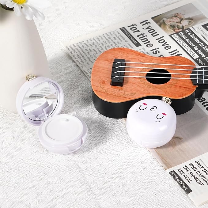 2 Pack Lip Balm Containers,Plastic Portable Empty Lip Balm Container with Mirror and Silicone Lip,Empty Lipstick Dispenser Box for Travel,Home-FemmiqueWomen