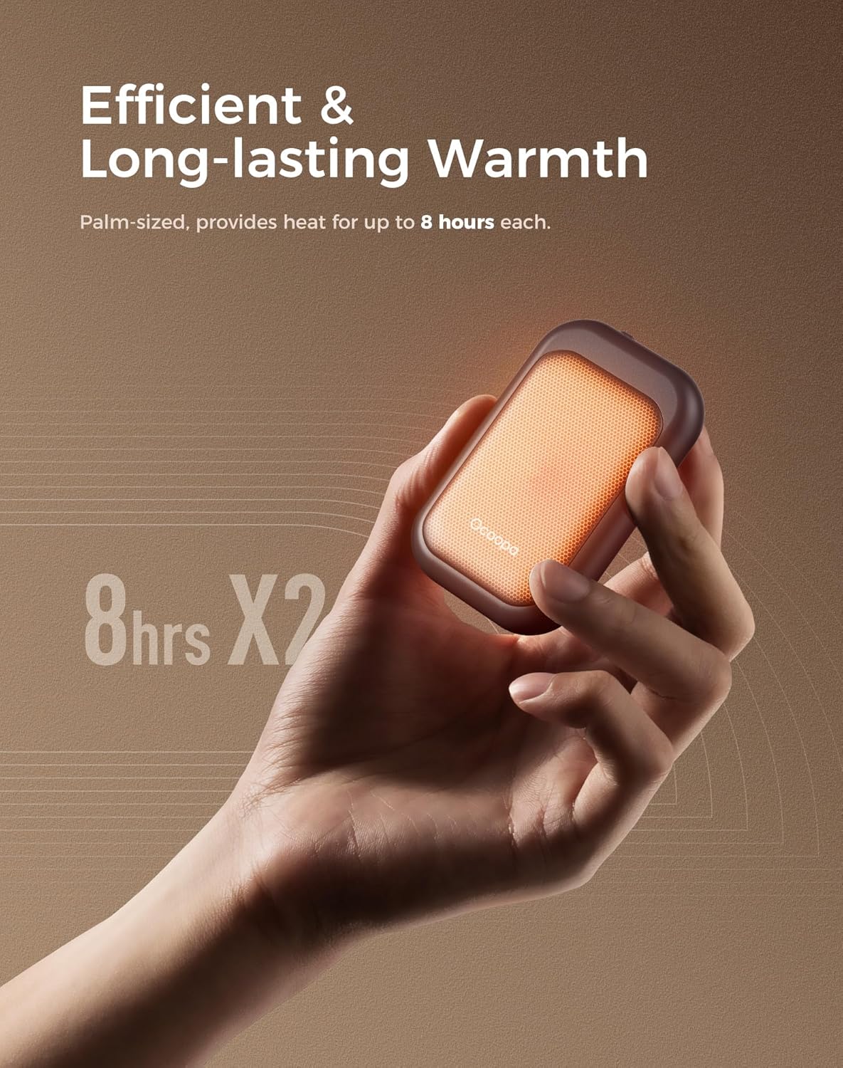 OCOOPA Magnetic Rechargeable Hand Warmers 2 Pack, Card-Style Electric AI Hand Warmers 5000mAh, Pocket Portable Hands Heater, UL Certified, for Men Women, Hunting Essentials, UT4 Young-FemmiqueWomen