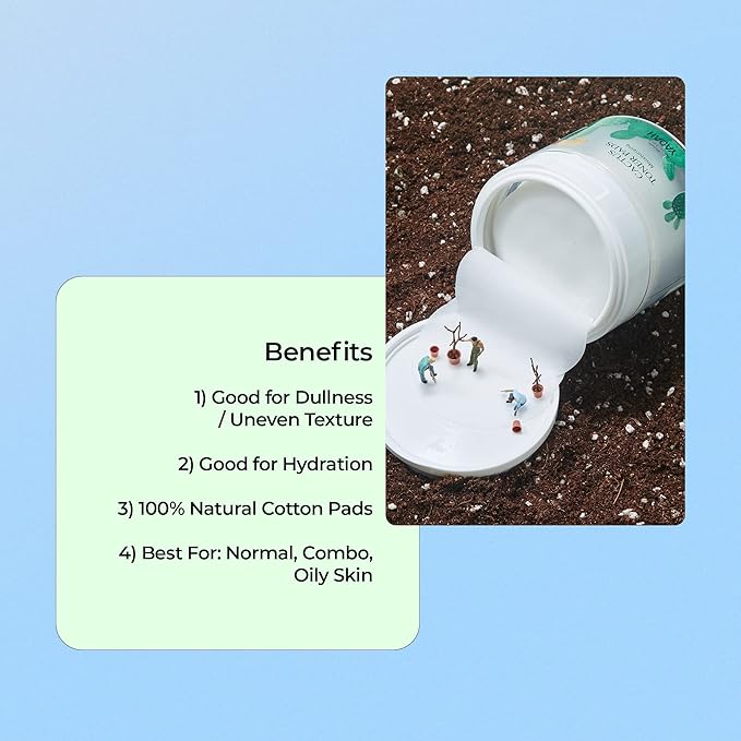 YADAH Cactus Toner Pads 5.07 Fluid Ounce 60 Count, Cruelty Free Facial Cleansing Exfoliator Toning Hydrating Treatment Wipes for Clear Pores Acne Prone Oily Dry Sensitive Skin-FemmiqueWomen