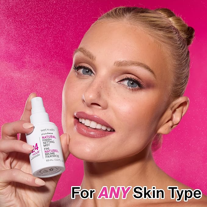wet n wild Photo Focus Setting Mist, 24HR Wear, Lightweight & Nourishing with Provitamin B5 & E, Suitable for All Skin Types, Cruelty-Free & Vegan- Matte Finish-FemmiqueWomen