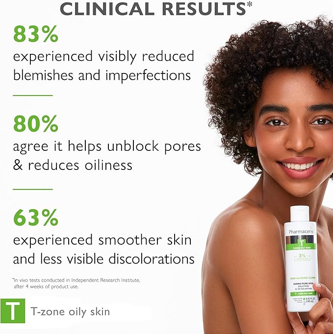 Face & Body Breakout Solution - 3% Mandelic Acid Helps Clarify Blemish & Acne Prone Skin, Face, Back & Chest Pimples Exfoliating & Clearing Treatment, SEBO-ALMOND-CLARIS, 6.42 fl oz-FemmiqueWomen