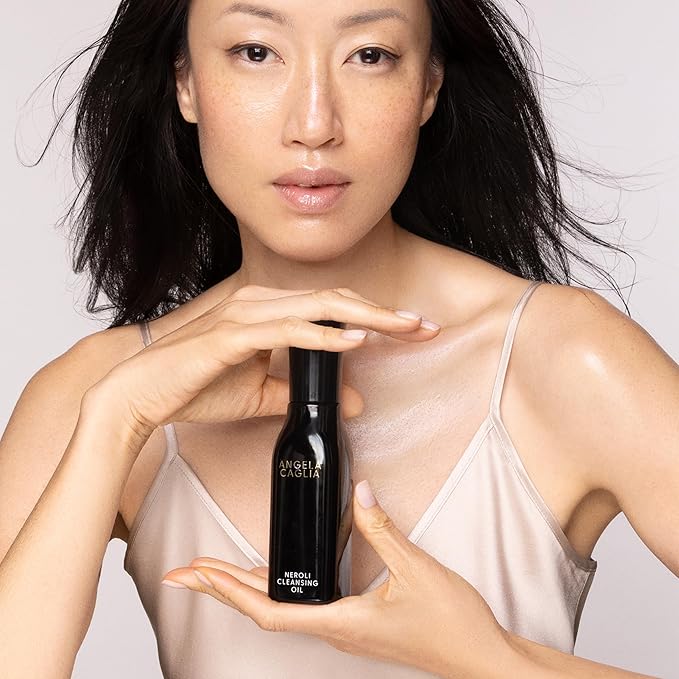 Angela Caglia Neroli Cleansing Oil - Makeup Remover & Face Cleanser with Lipid-Lock Technology - Organic Moringa, Marula, Black Currant & Neroli Oils - Soothing Hydration & Barrier Support-FemmiqueWomen