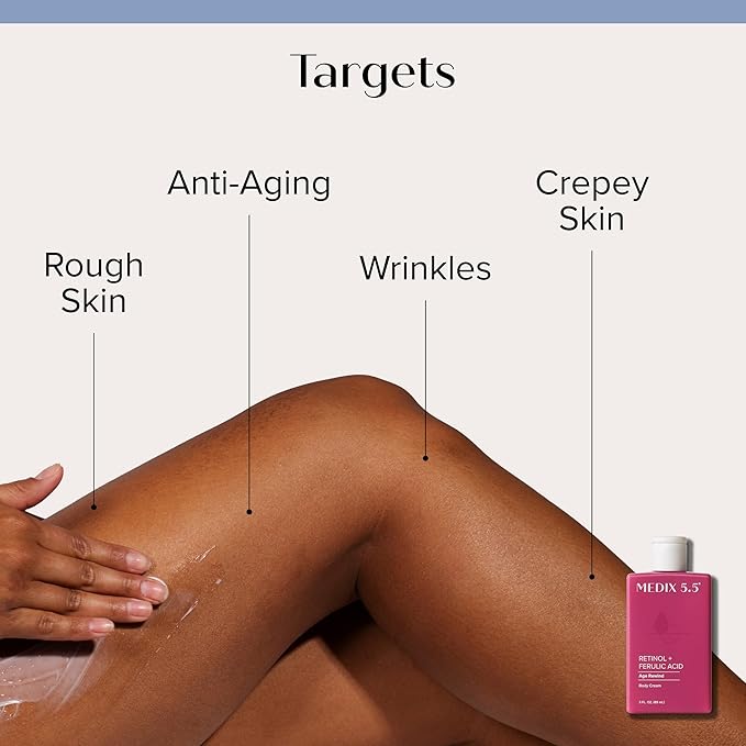 Medix 5.5 Retinol Body Lotion Firming Moisturizer | Crepey Skin Care Treatment | Retinol Body Cream | Firming Cream Targets Look Of Crepe Skin, Wrinkles, & Sagging, 3 Fl Oz Travel Size, 3-Pack-FemmiqueWomen