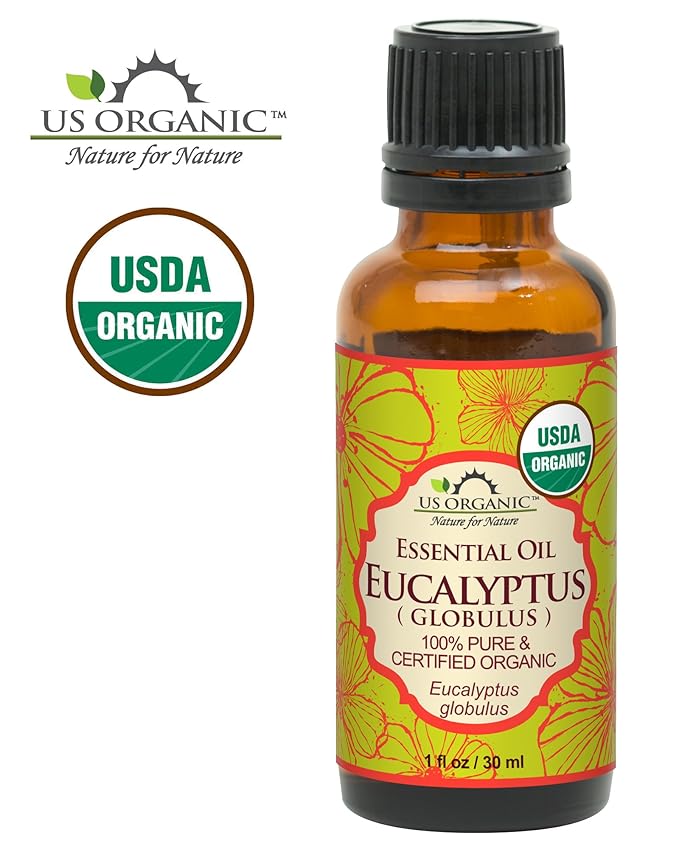 US Organic 100% Pure Eucalyptus Essential Oil (Globulus) - USDA Certified Organic, Steam Distilled - W/Euro droppers (More Size Variations Available) (30 ml / 1 fl oz)-FemmiqueWomen