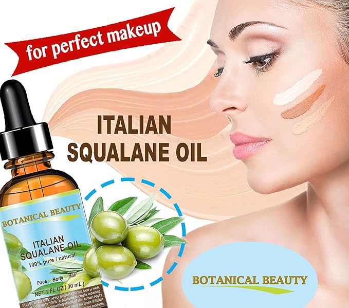 SQUALANE Italian Olive. 100% Pure Natural Undiluted Oil. 1 fl.oz- 30ml. 100% Ultra-Pure Moisturizer for Face, Skin, Body, Hair. Reliable 24/7 Skincare Protection-FemmiqueWomen