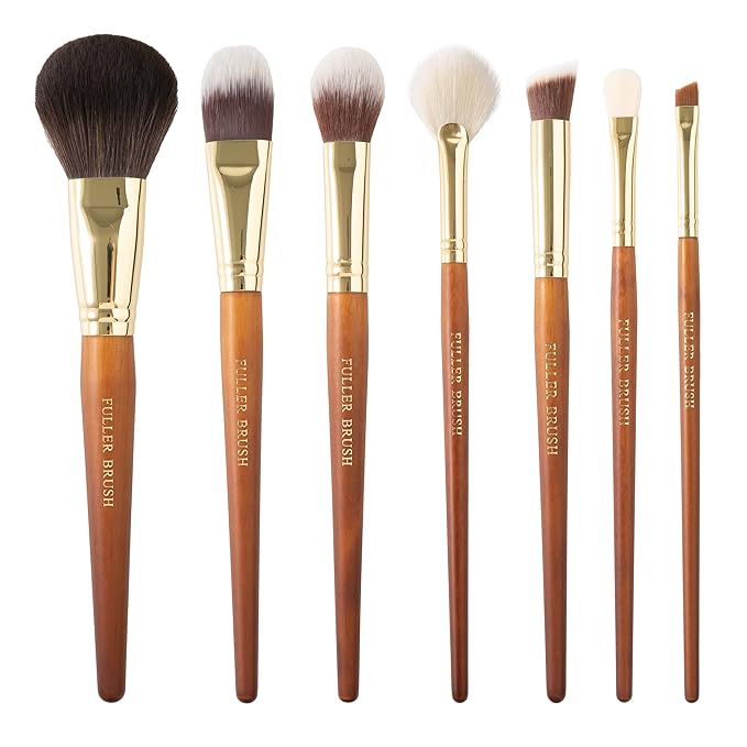 Fuller Cosmetic Brush & Bag Set (Set of 7 Brushes)-FemmiqueWomen