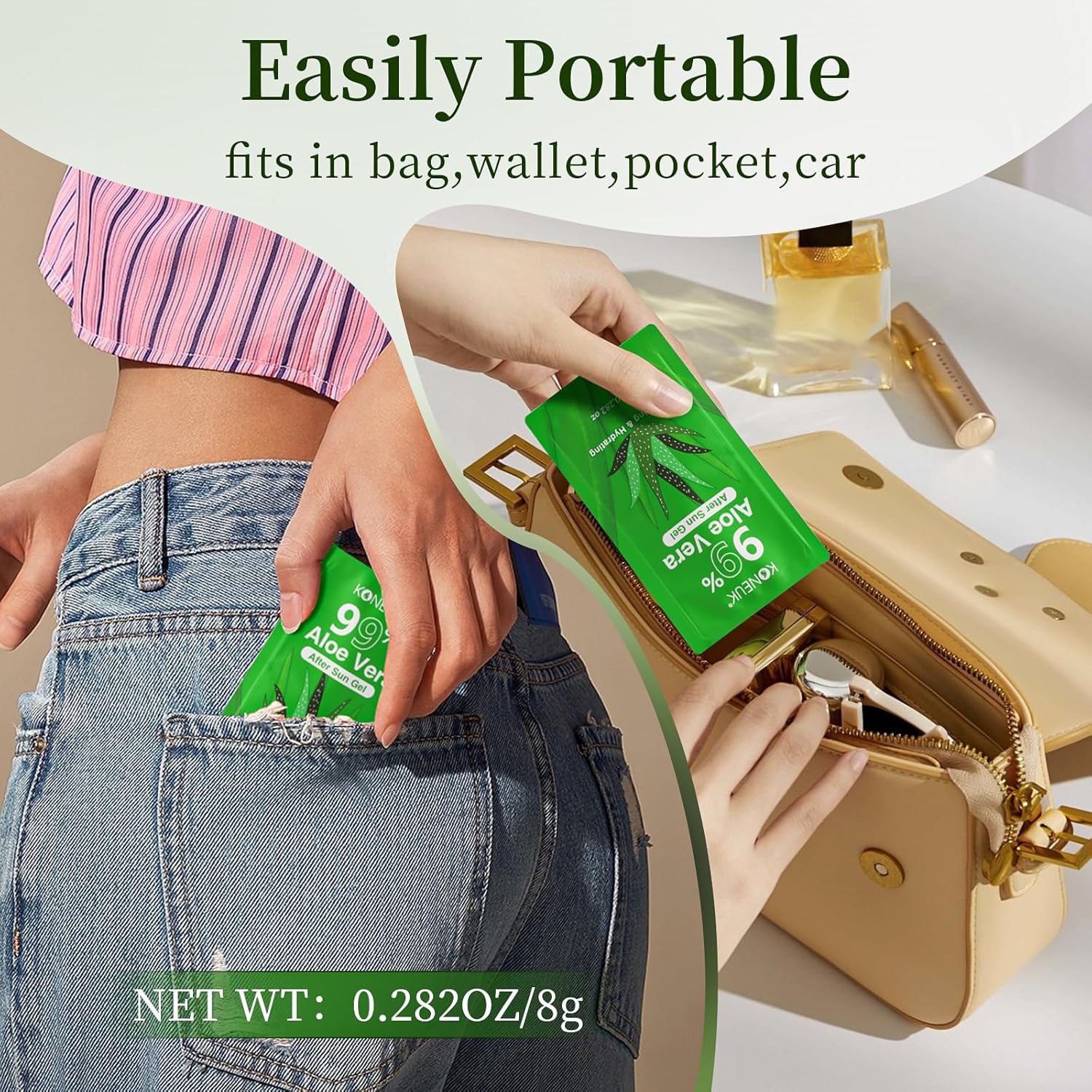 200 Pack Bulk Aloe Vera Gel, 99% Pure Aloe Vera Gel for Face, Hair, Sunburn Relief, Moisturizing Aloe Gel for After Sun Skin Care Relief, Portable Travel Size Aloe Gel Suitable for All Skin Types-FemmiqueWomen