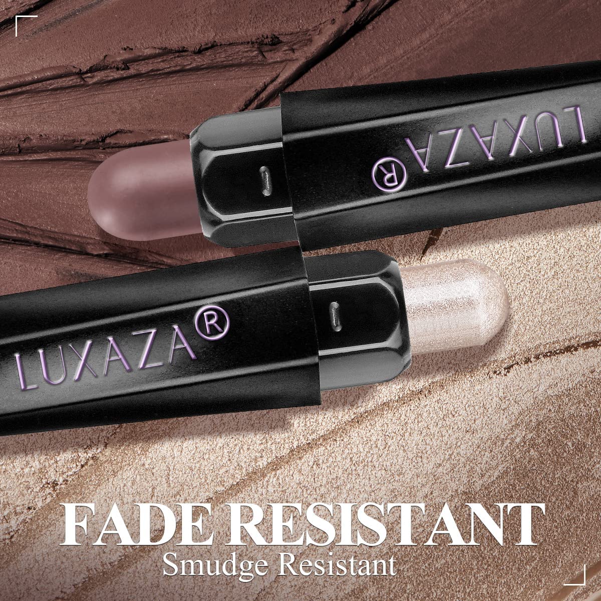 10PCS Eyeshadow Stick,Shimmer And Matte Brown Metallic Cream Eyeshadow Pencil Crayon with Smudge-proof & Waterproof, Eye Brightener Stick, Ideal Gift for Women - Ash Rose-FemmiqueWomen